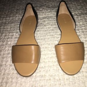 J Crew Peep Toe Leather Sandals S10 Women's Brown